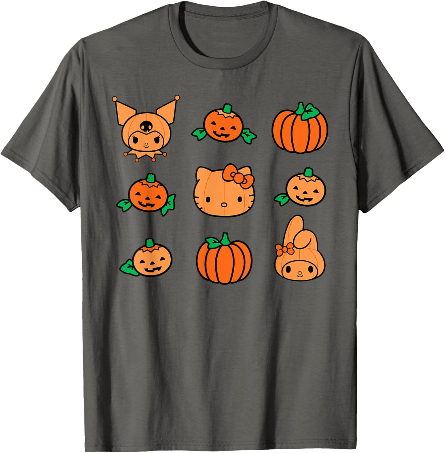 Hello Kitty My Melody Kuromi Pumpkin Halloween T-Shirt for Kids - 3