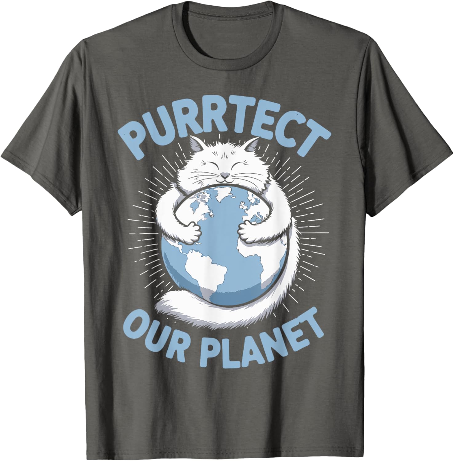 Purrtect Our Planet Cat Lover T-Shirt for Men, Women, and Kids - 13