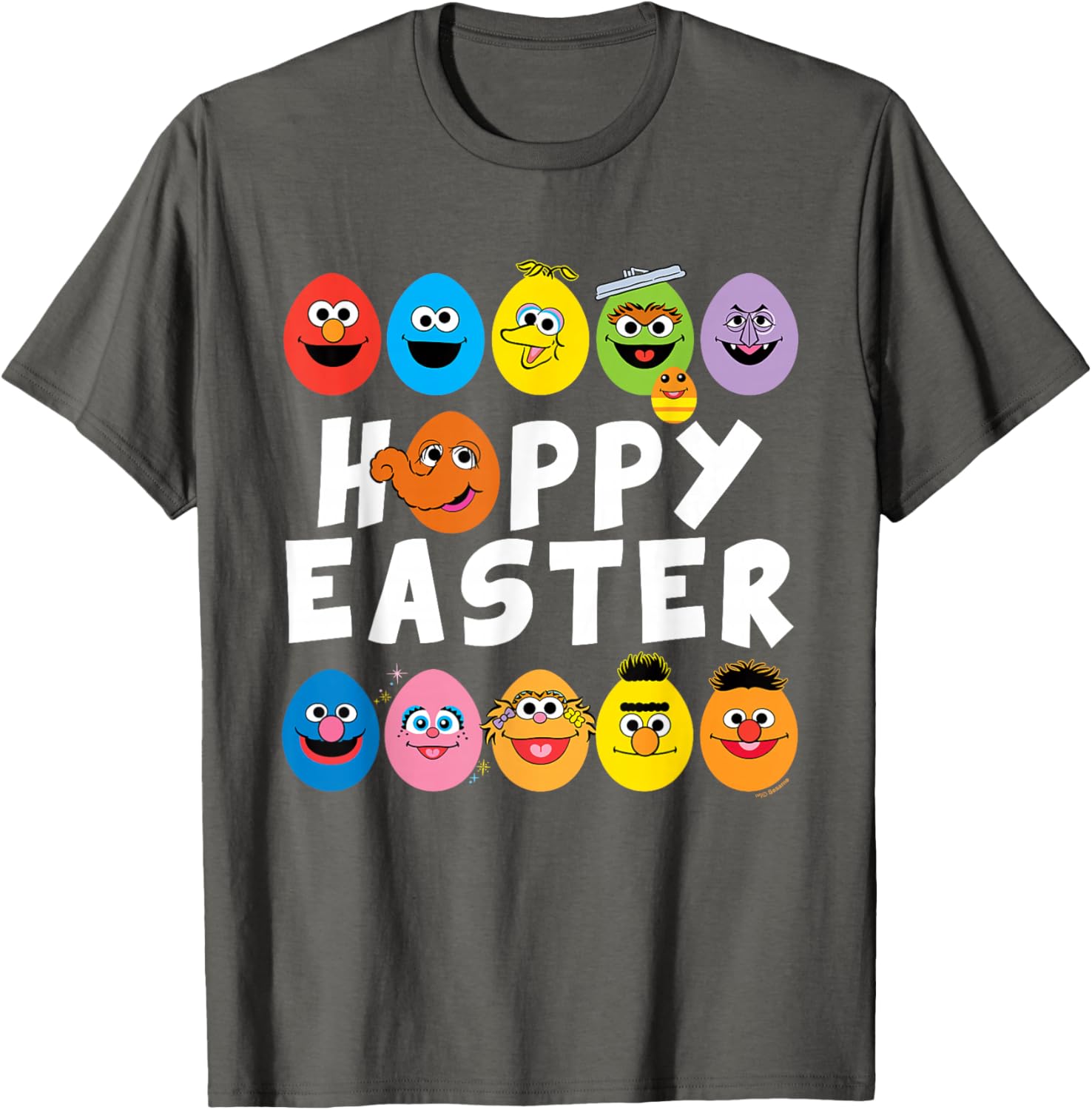 Sesame Street Hoppy Easter Character Eggs T-Shirt for Kids and Adults - 9