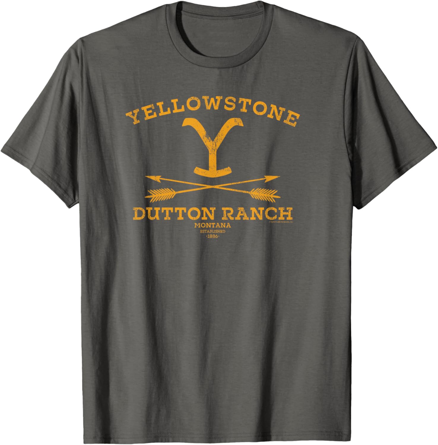 Yellowstone Dutton Ranch Arrows T-Shirt for Women - Black Crew Neck Cotton Blend - 8