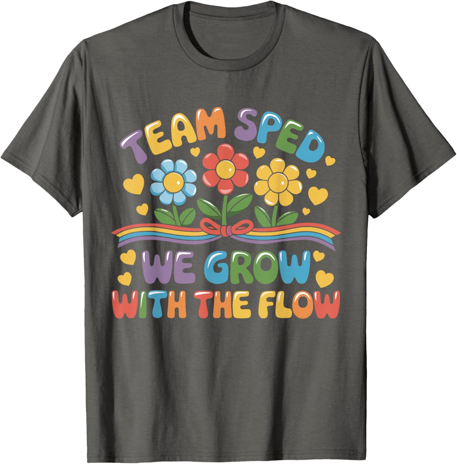Team SPED We Grow With The Flow Special Ed Teacher T-Shirt for Educators - 3
