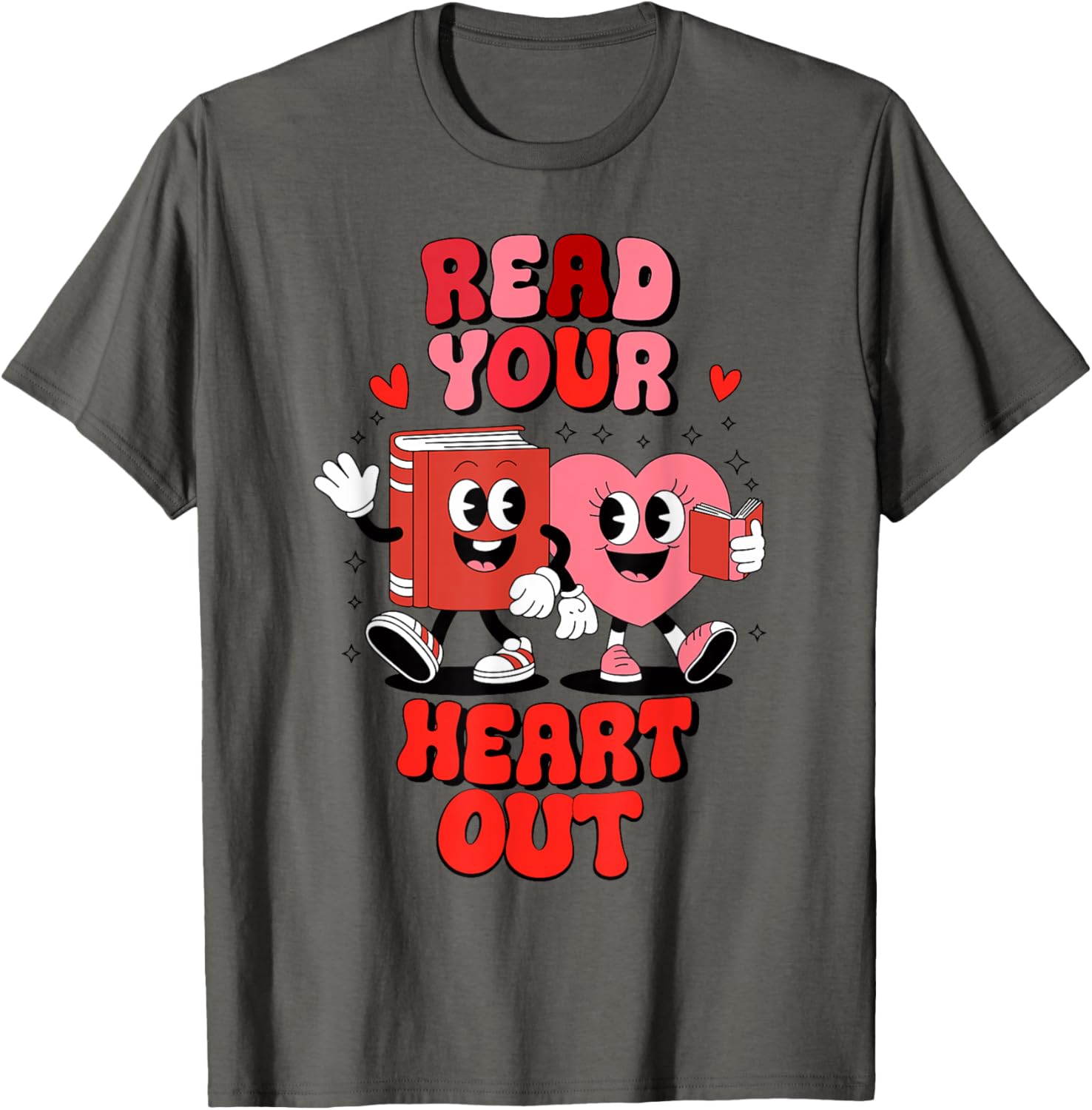 Valentine's Day Bookworm Librarian T-Shirt for Book Lovers - 16