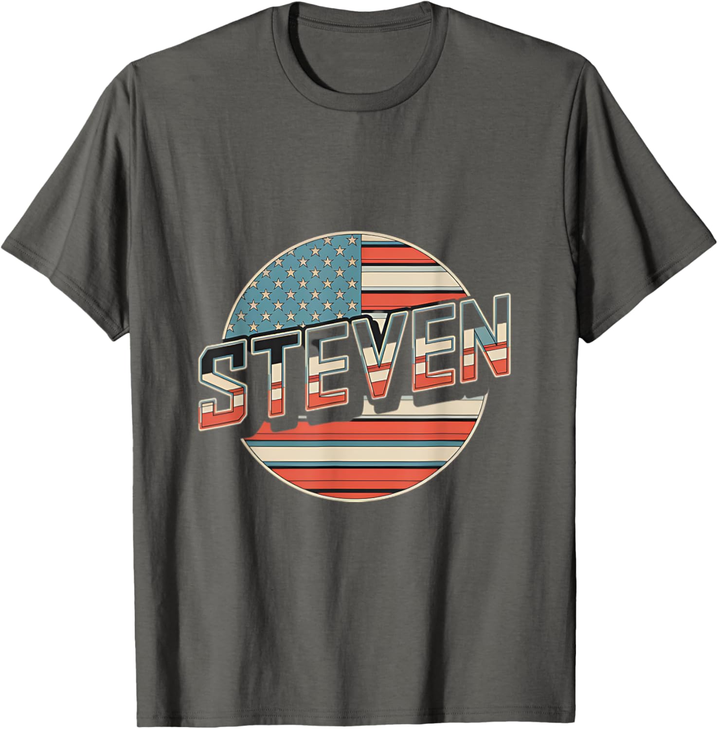 Personalized STEVEN USA Flag T-Shirt for Patriots - Perfect for Any Occasion - 4
