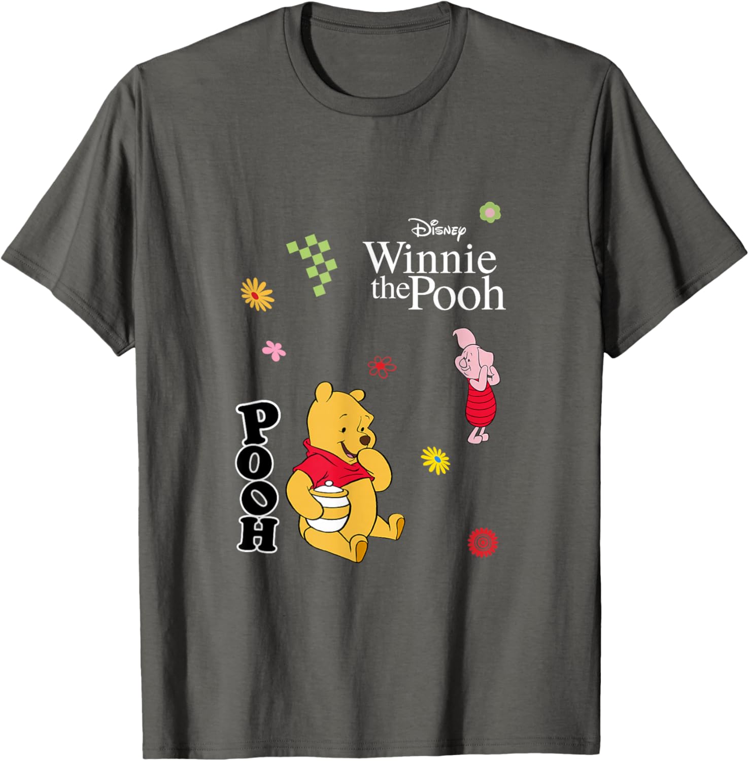 Winnie the Pooh Piglet Spring Garden Flowers T-Shirt for Kids and Adults - 7