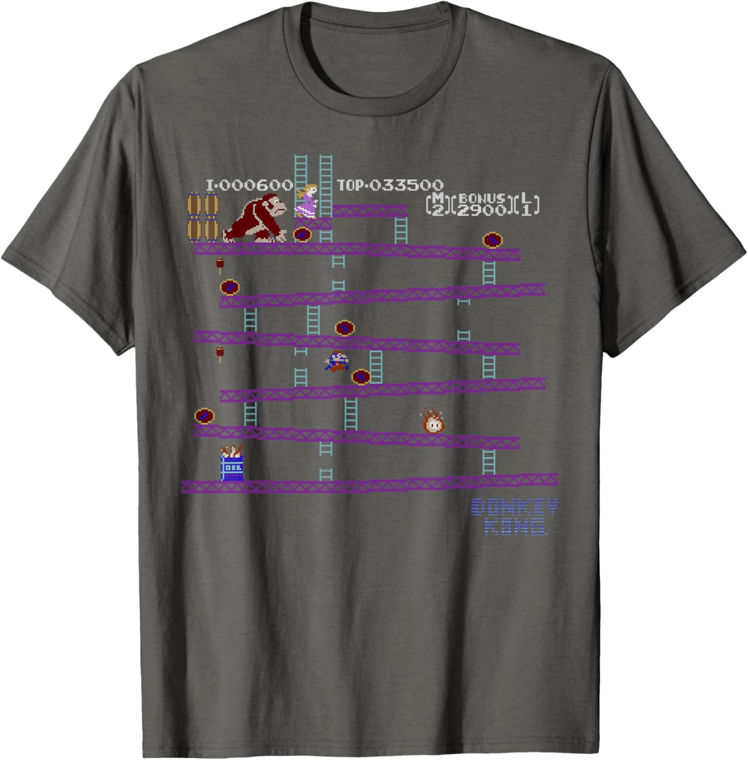Retro Nintendo Donkey Kong 8-Bit Graphic T-Shirt for Gaming Fans - 4
