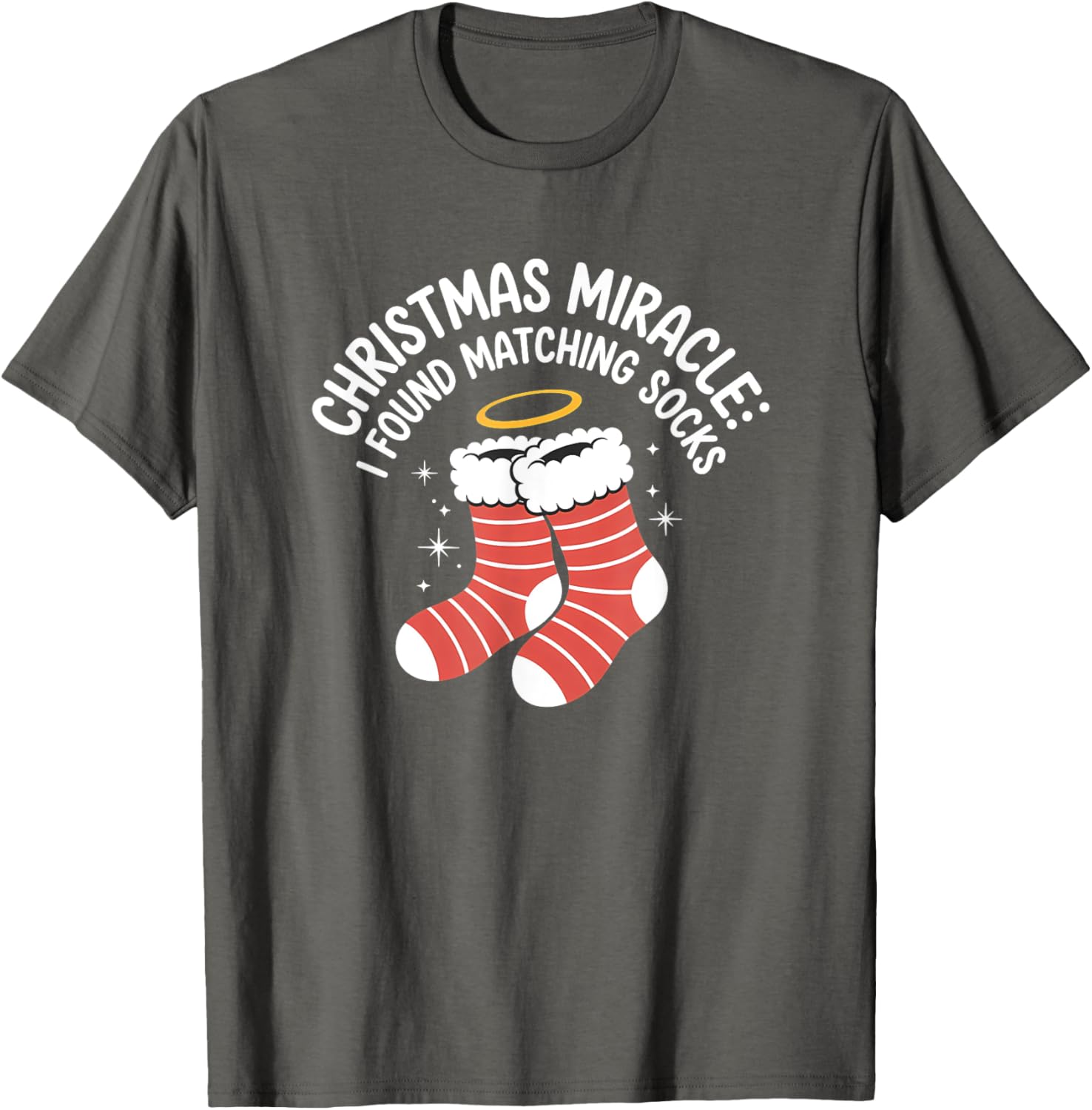 Charming Christmas Miracle Matching Socks and T-Shirt for Holiday Cheer - 4