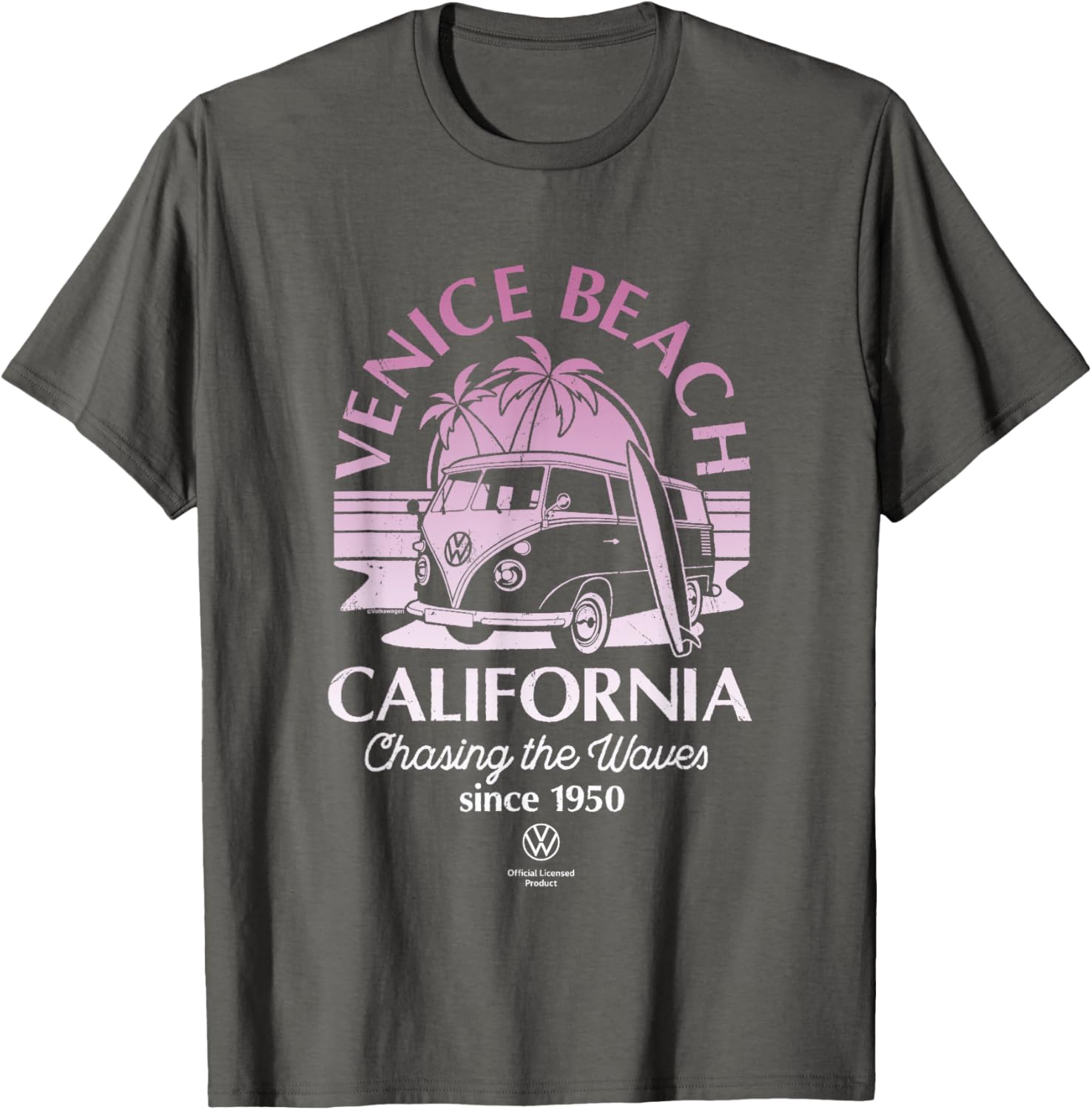 Type 2 T1 Campervan Venice Beach California T-Shirt for Adventure Lovers - 1