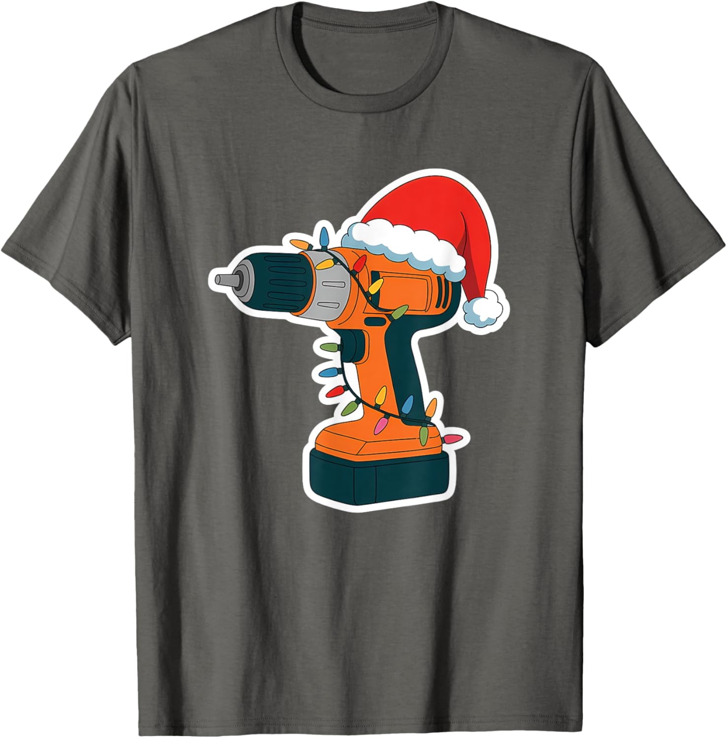 Festive Christmas Cordless Drill T-Shirt Perfect for Holiday Cheer - 4