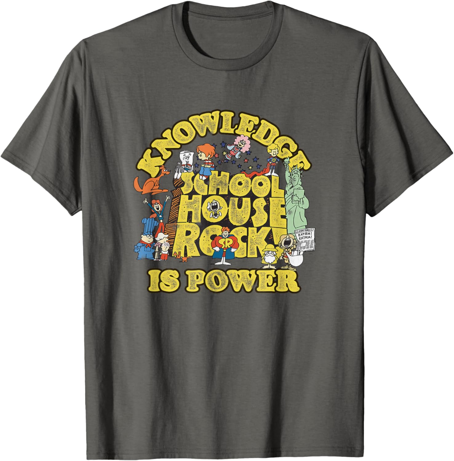 Ripple Junction Schoolhouse Rock Knowledge Is Power T-Shirt for Fans - 4