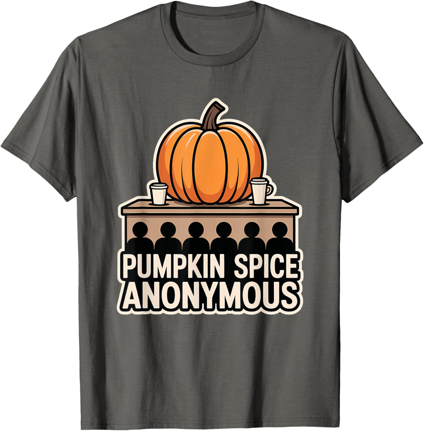 Pumpkin Spice Anonymous Halloween T-Shirt for Spooky Season Fun - 3