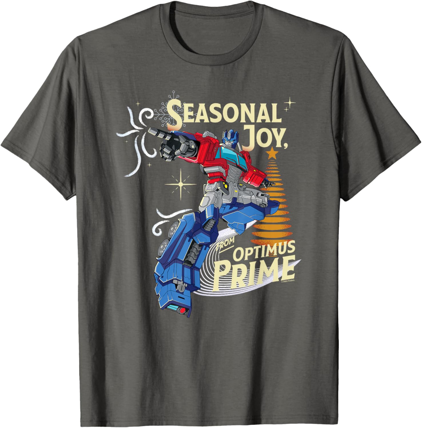 Transformers Optimus Prime Christmas T-Shirt for Seasonal Cheer - 6