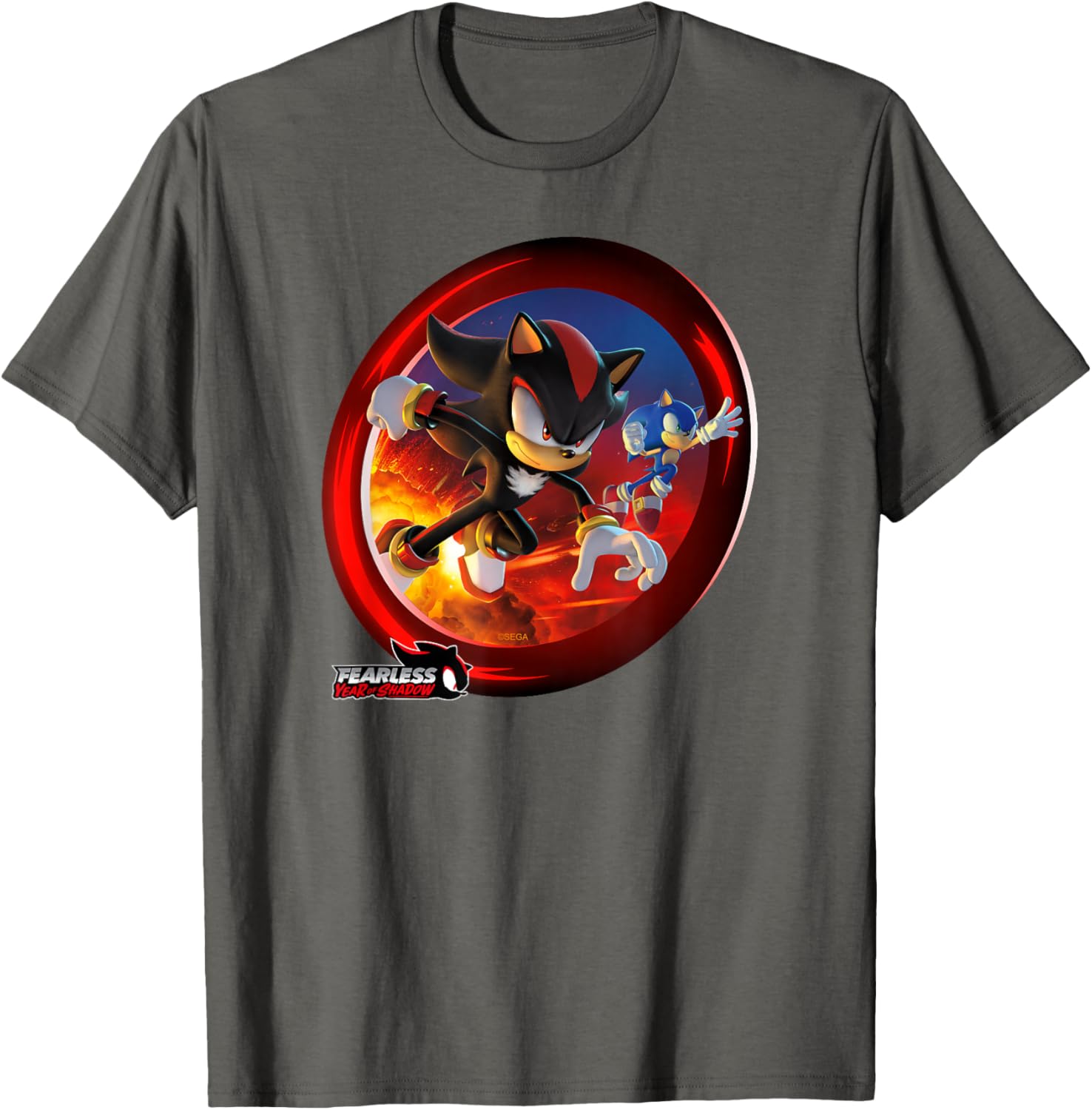 Sonic the Hedgehog Fearless Year of Shadow Graphic T-Shirt for Fans - 5