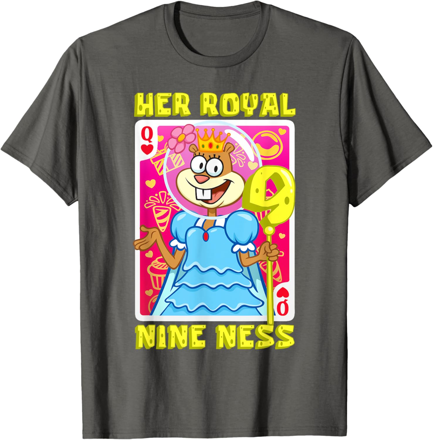 SpongeBob Her Royal Nine-ness Girl 9th Birthday T-Shirt for Kids - 3