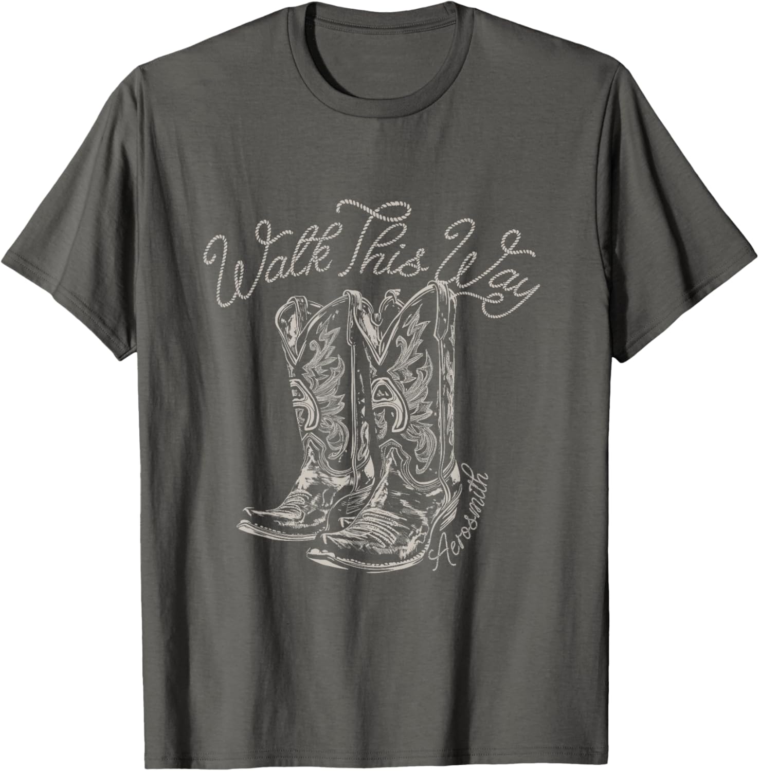 Official Aerosmith Walk This Way Boots T-Shirt for Music Fans and Collectors - 2
