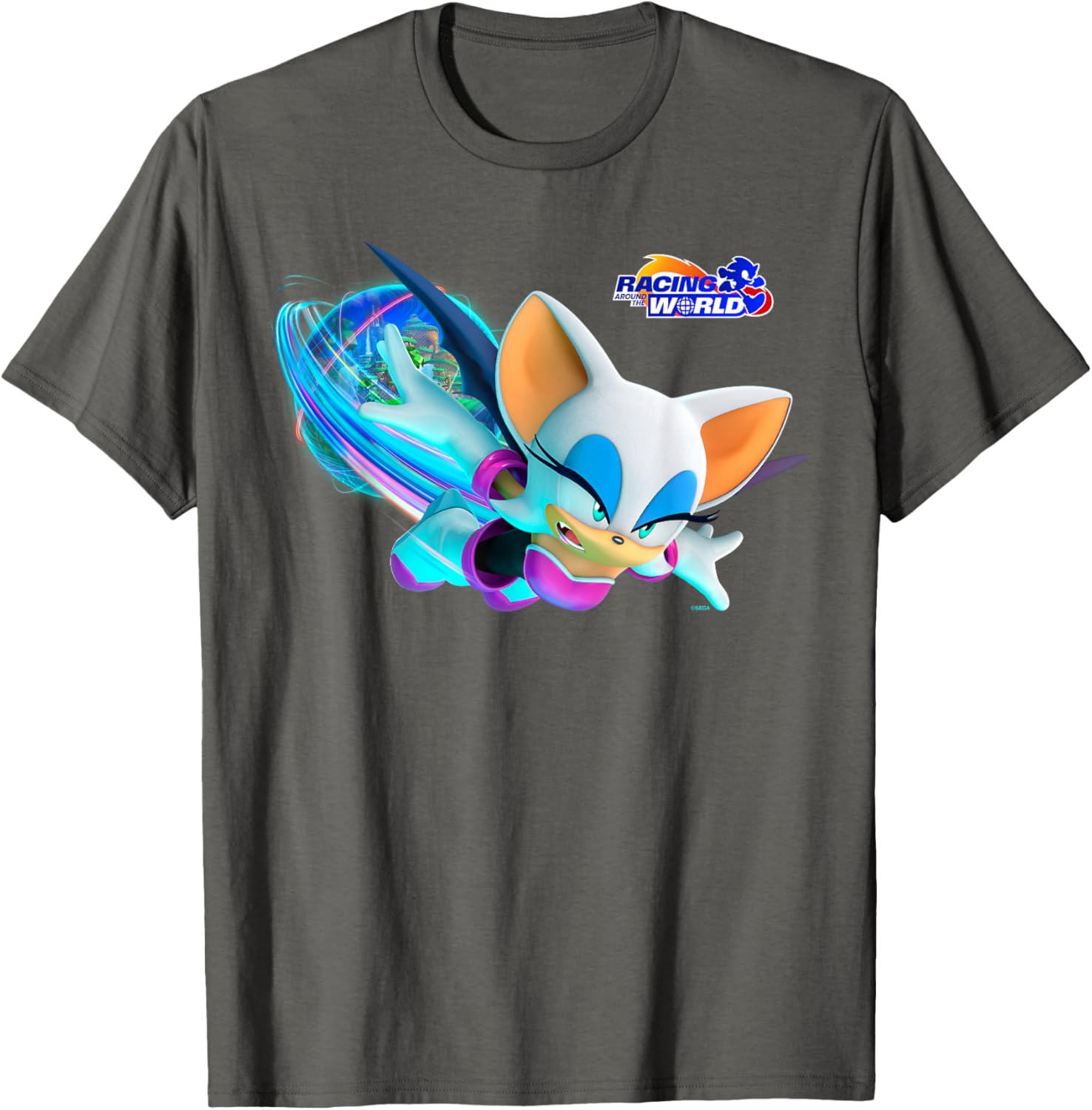 Sonic the Hedgehog Racing Around the World Rouge T-Shirt for Fans - 22