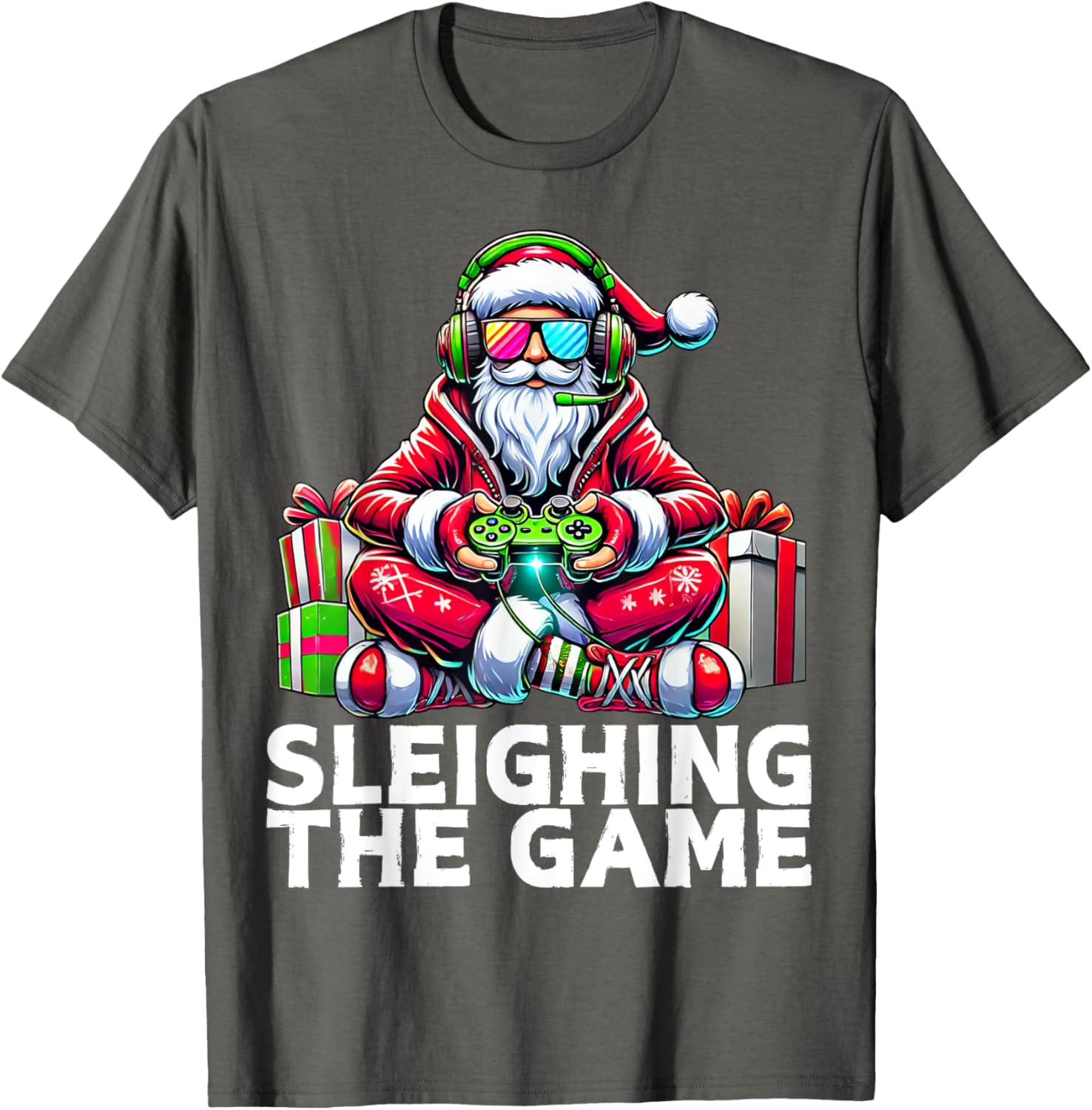 Santa Claus Gamer T-Shirt - Perfect Christmas Gift for Video Game Lovers - 5