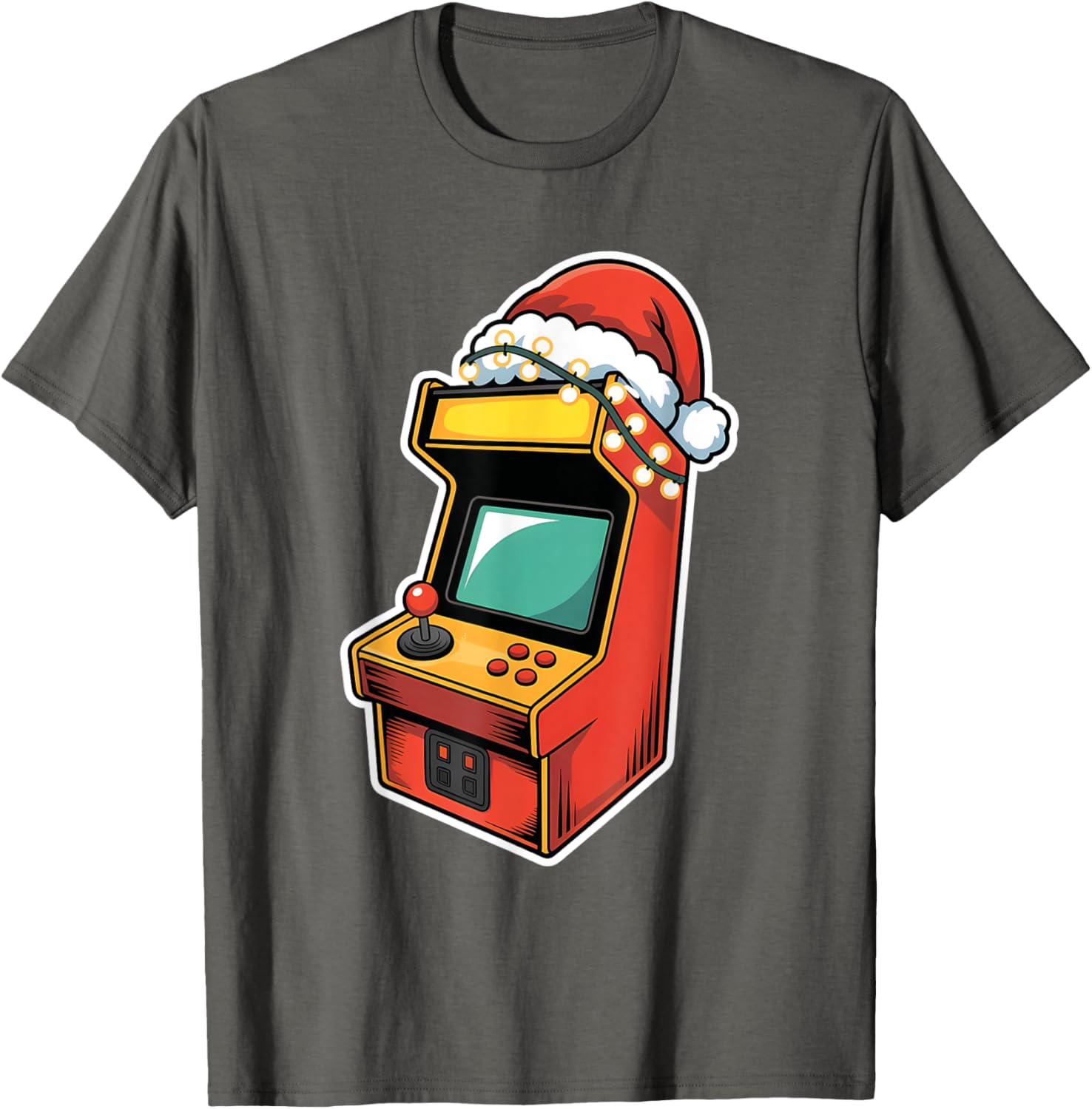 Festive Christmas Arcade Gamer T-Shirt for Holiday Fun and Style - 1