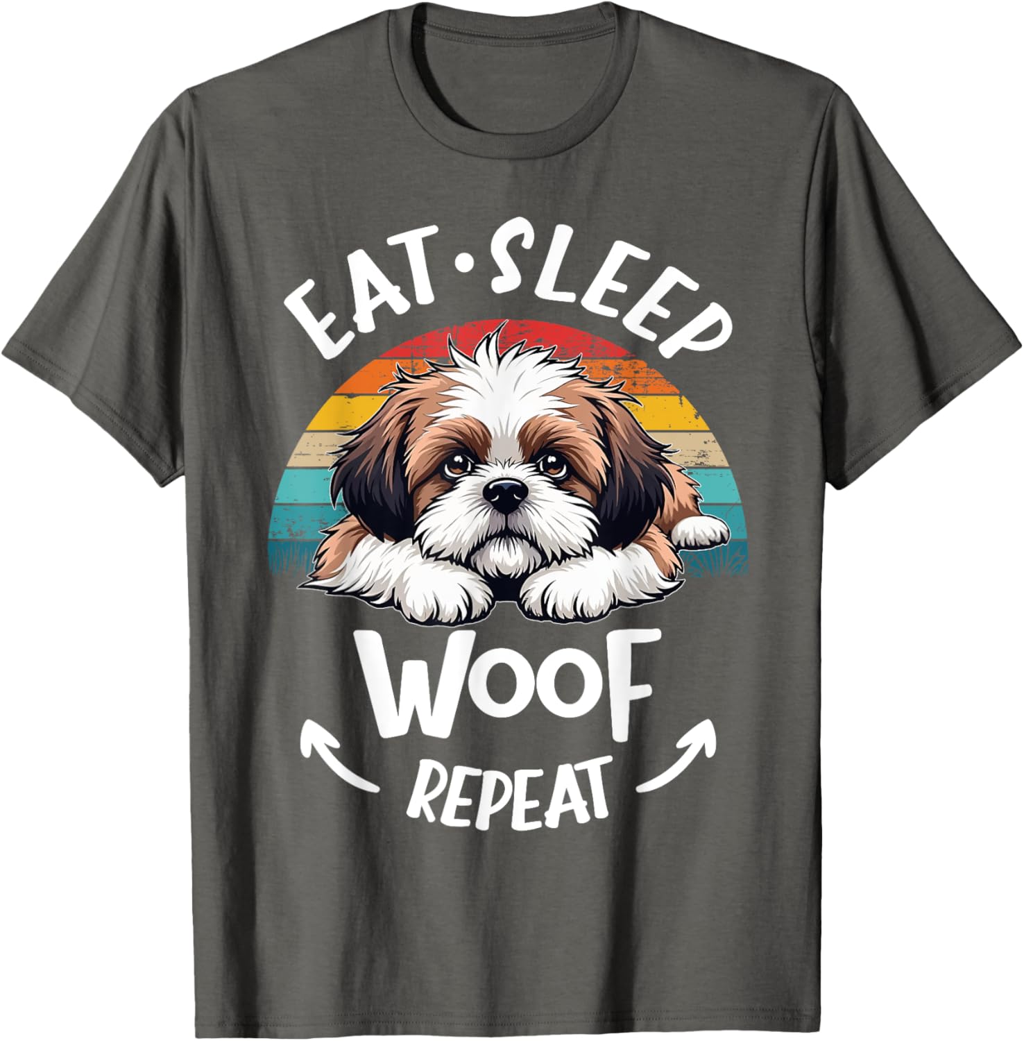 Shih Tzu Eat Sleep Repeat Fun T-Shirt for Men and Women - 10
