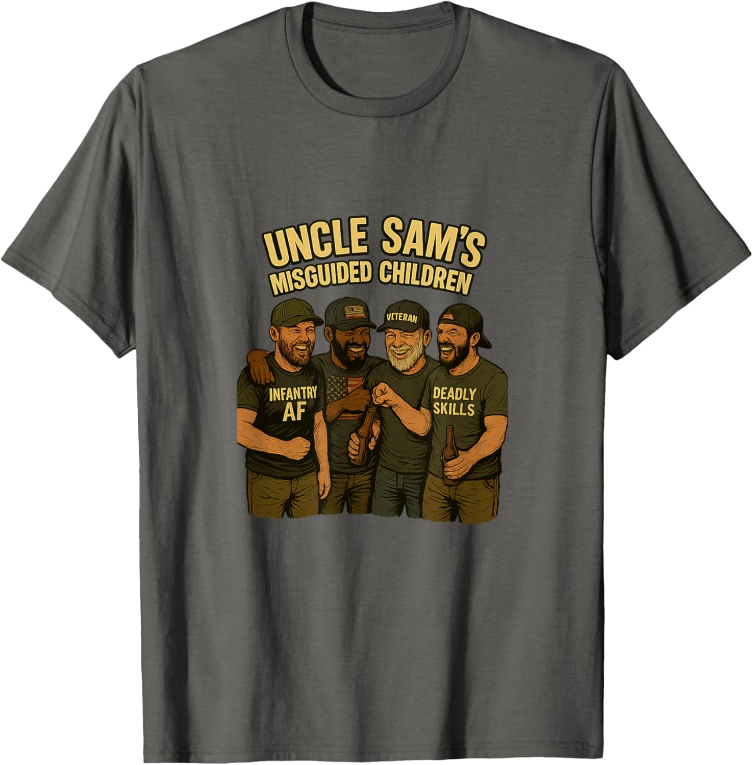 Uncle Sam's Misguided Children Veteran T-Shirt for Proud Veterans and Supporters - 2