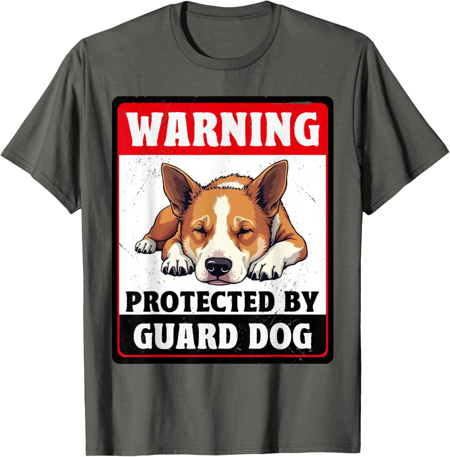 Warning Protected By Australian Cattle Guard Dog T-Shirt for Dog Lovers - 9