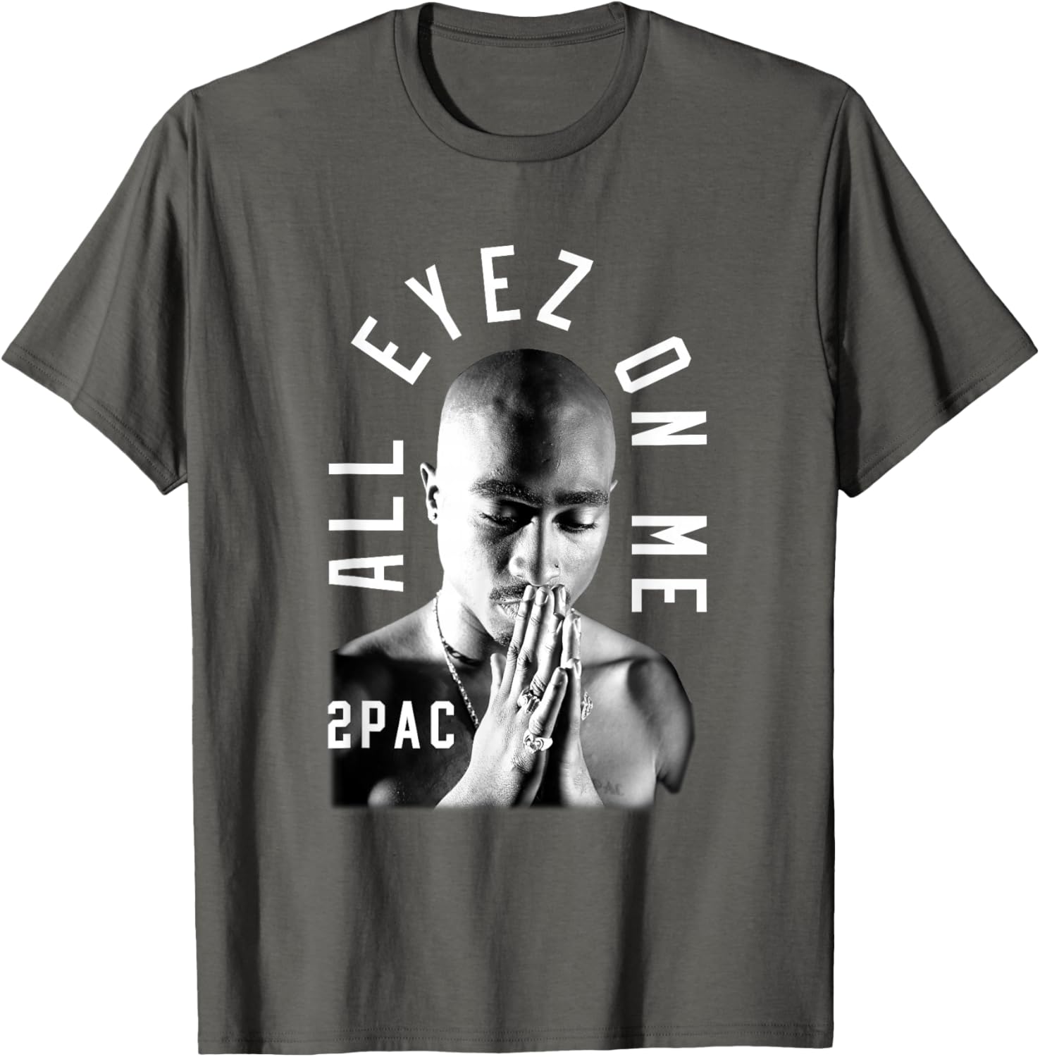 Tupac Shakur Classic Fit T-Shirt - Black Cotton Polyester Short Sleeve - 7