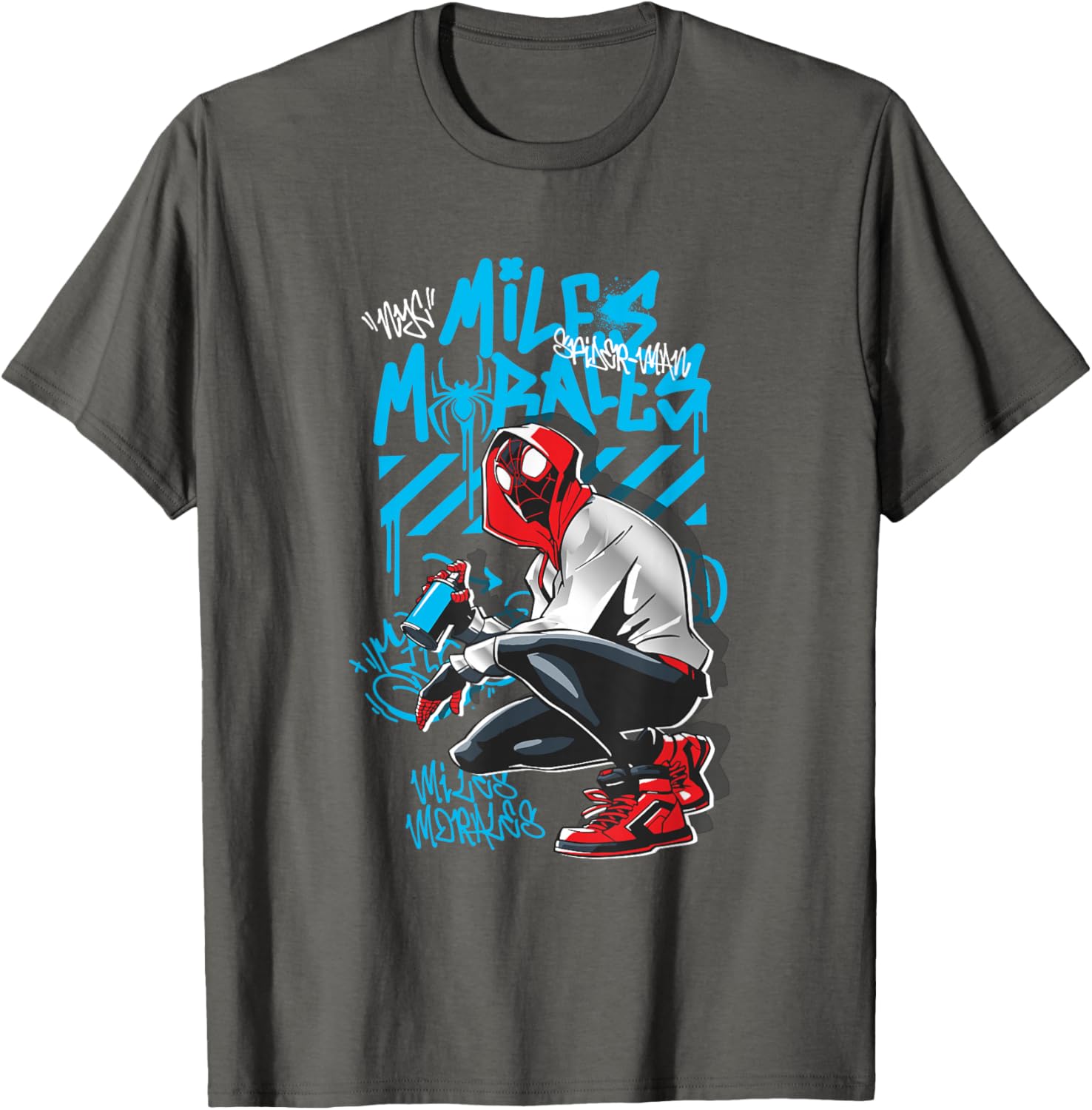 Spider-Man Graffiti Spray Tag T-Shirt for Marvel Fans - Stylish Apparel - 2