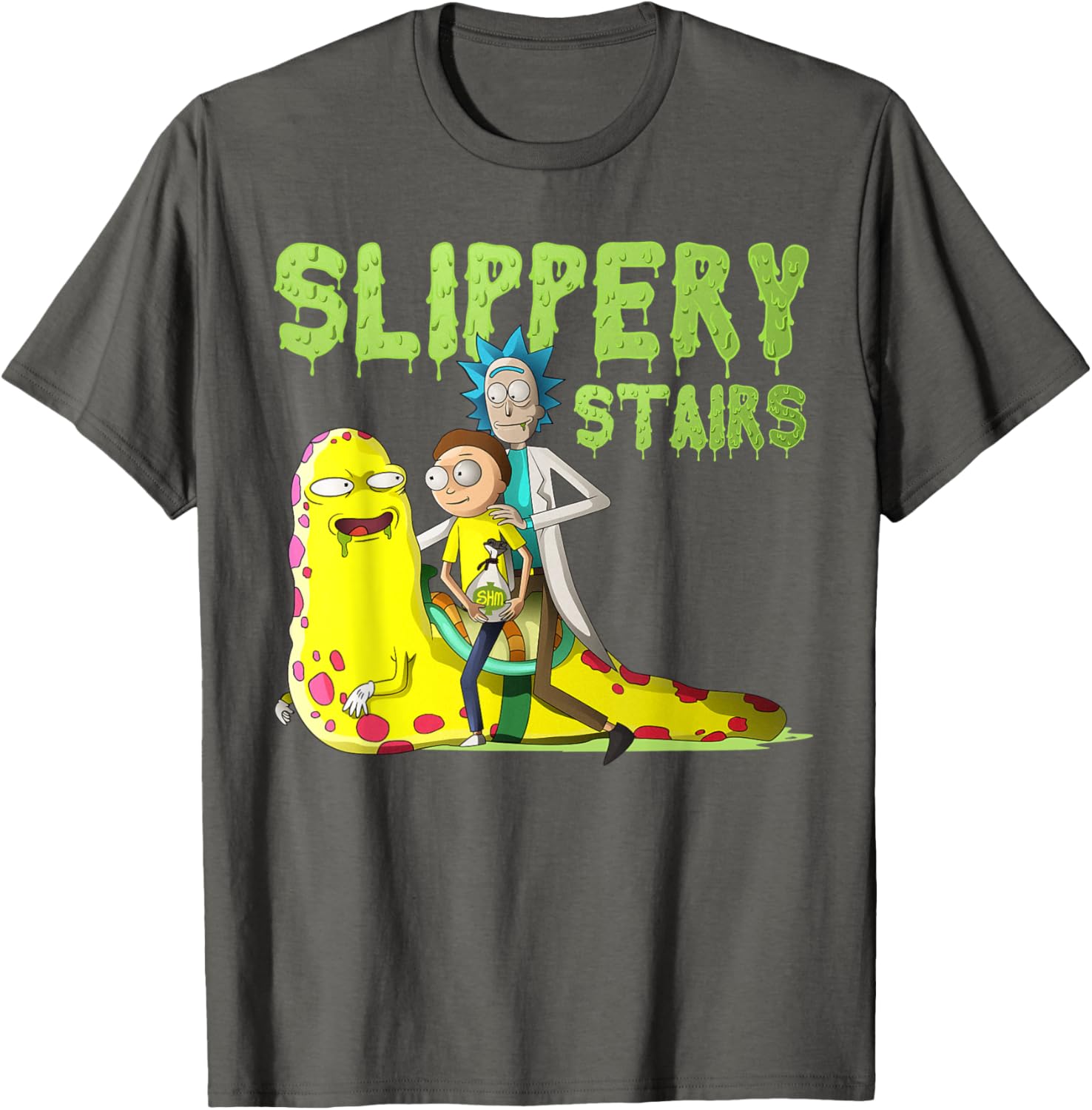Rick and Morty Slippery Stairs T-Shirt Fun Graphic Tee for Fans - 3