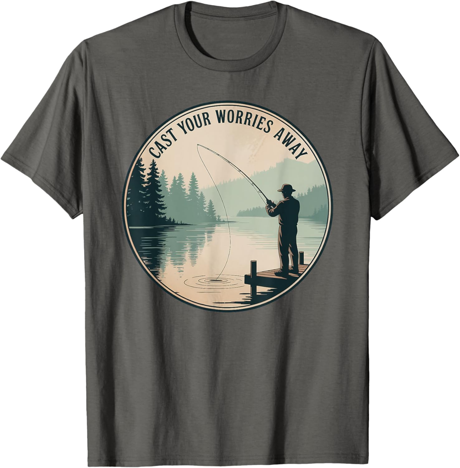 Relaxing Fishing Scenery T-Shirt for Nature Lovers and Outdoor Enthusiasts - 18
