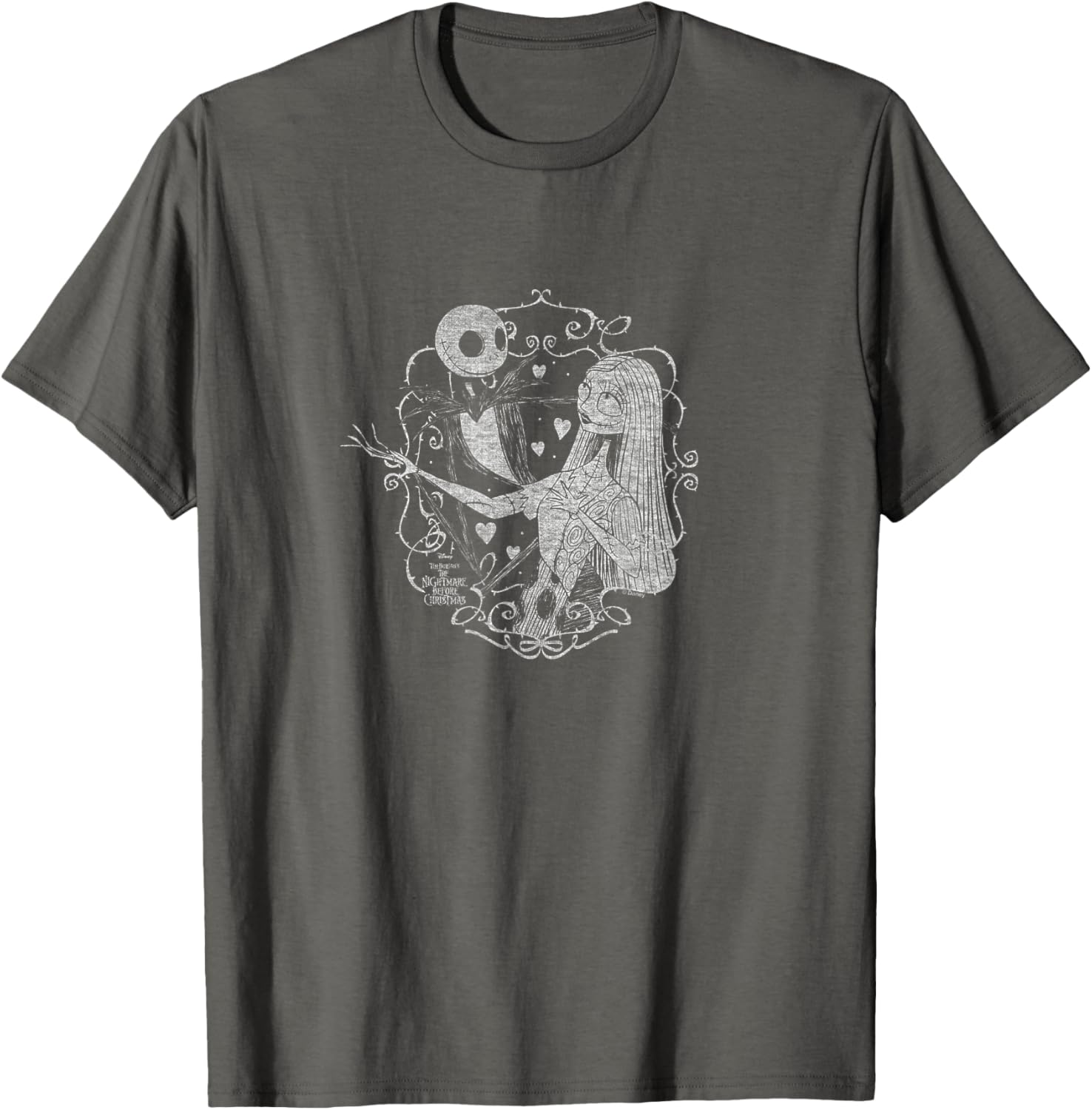 Nightmare Before Christmas Jack and Sally Valentine T-Shirt for Couples - 23