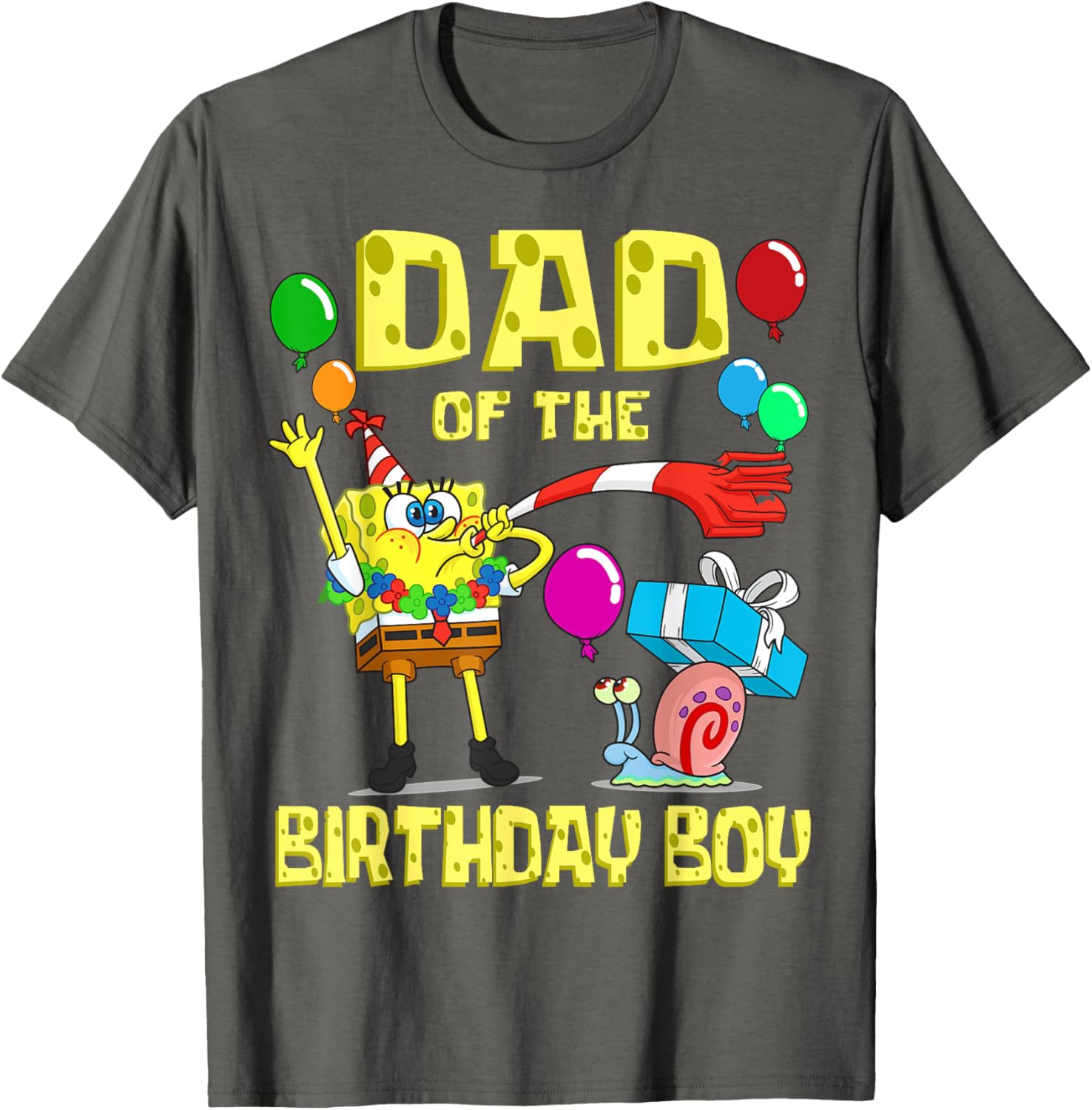 SpongeBob Daddy of the Birthday Boy Theme T-Shirt for Fun Parties - 6