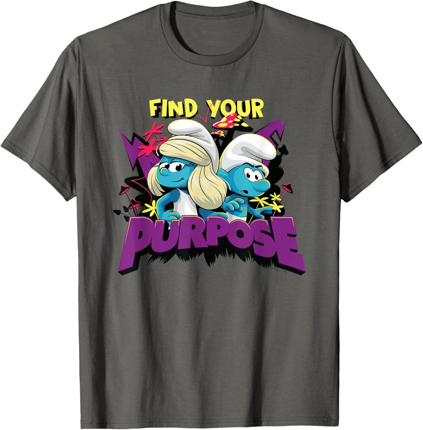 Smurfs Movie T-Shirt for Fans - Smurfette and No Name Design - 8
