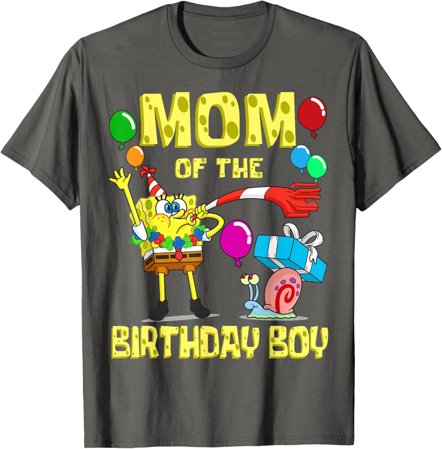 SpongeBob Mommy of the Birthday Boy Party T-Shirt for Fun Celebrations - 1