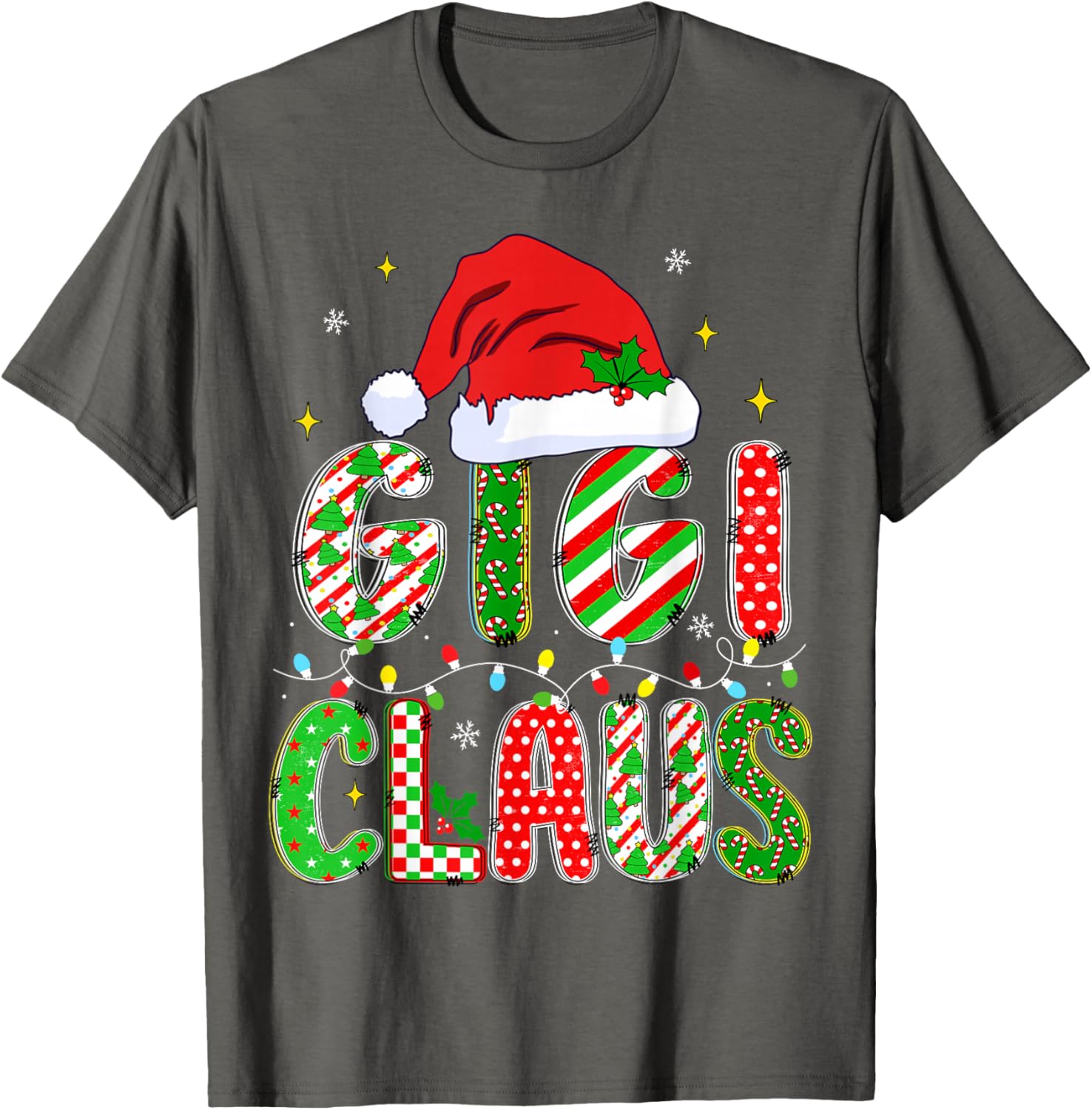Festive HUGvyn Mom Matching Pajama T-Shirt for Family Christmas Fun - 25