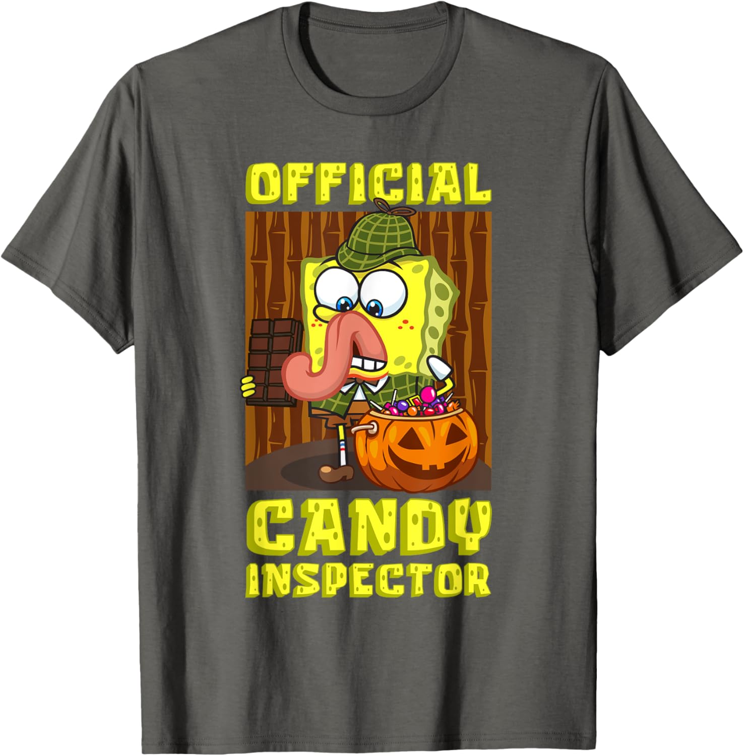 Mademark SpongeBob SquarePants Halloween Candy Inspector Fun T-Shirt - 9