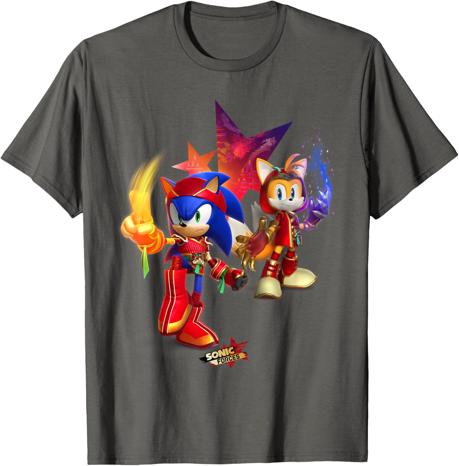 Sonic Forces Dragonfire Sonic and Dragonclaw Tails T-Shirt for Fans - 7