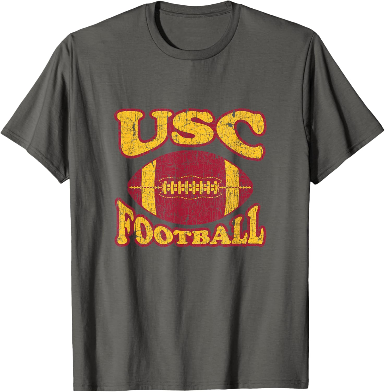 USC Trojans Distressed Retro Style Football T-Shirt for Fans - 18