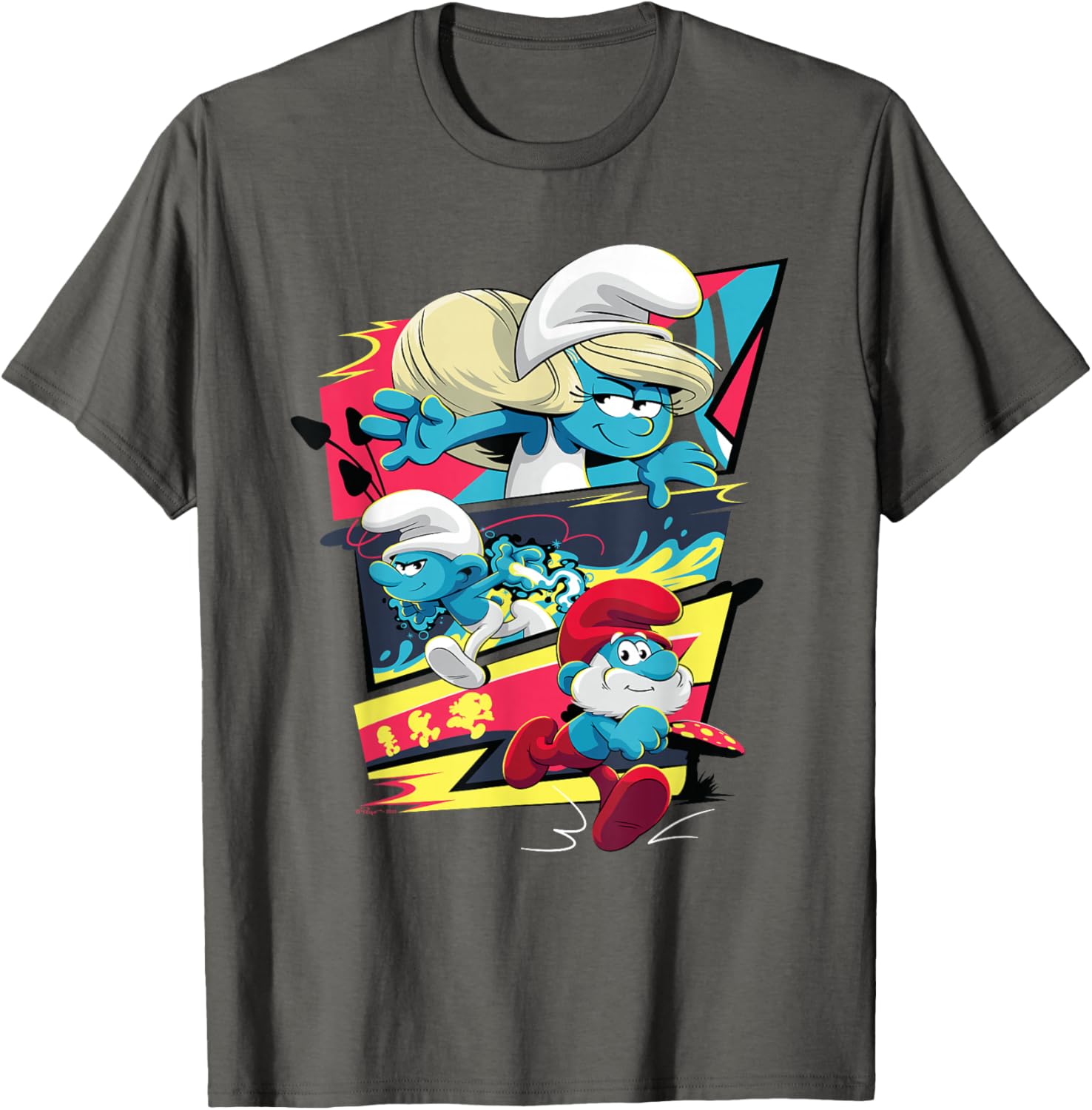Smurfs Movie T-Shirt Featuring Smurfette, No Name, and Papa Smurf - 7