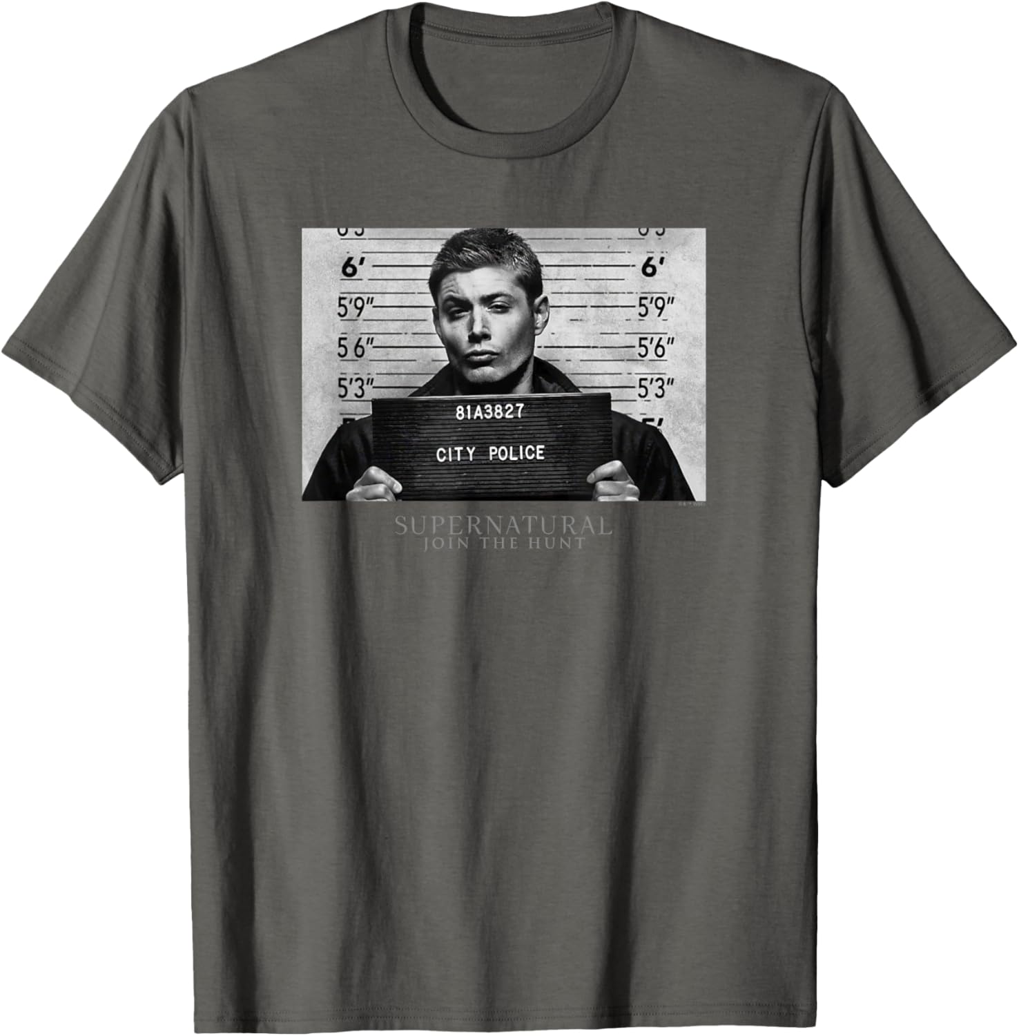 Supernatural Dean Winchester Mugshot Portrait T-Shirt for Fans - 6
