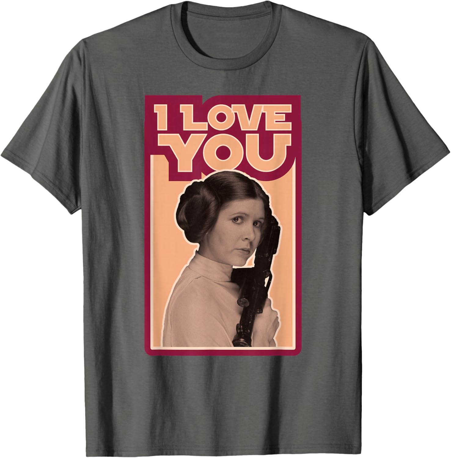 Star Wars Valentine's Day Princess Leia I Love You Vintage T-Shirt - 4