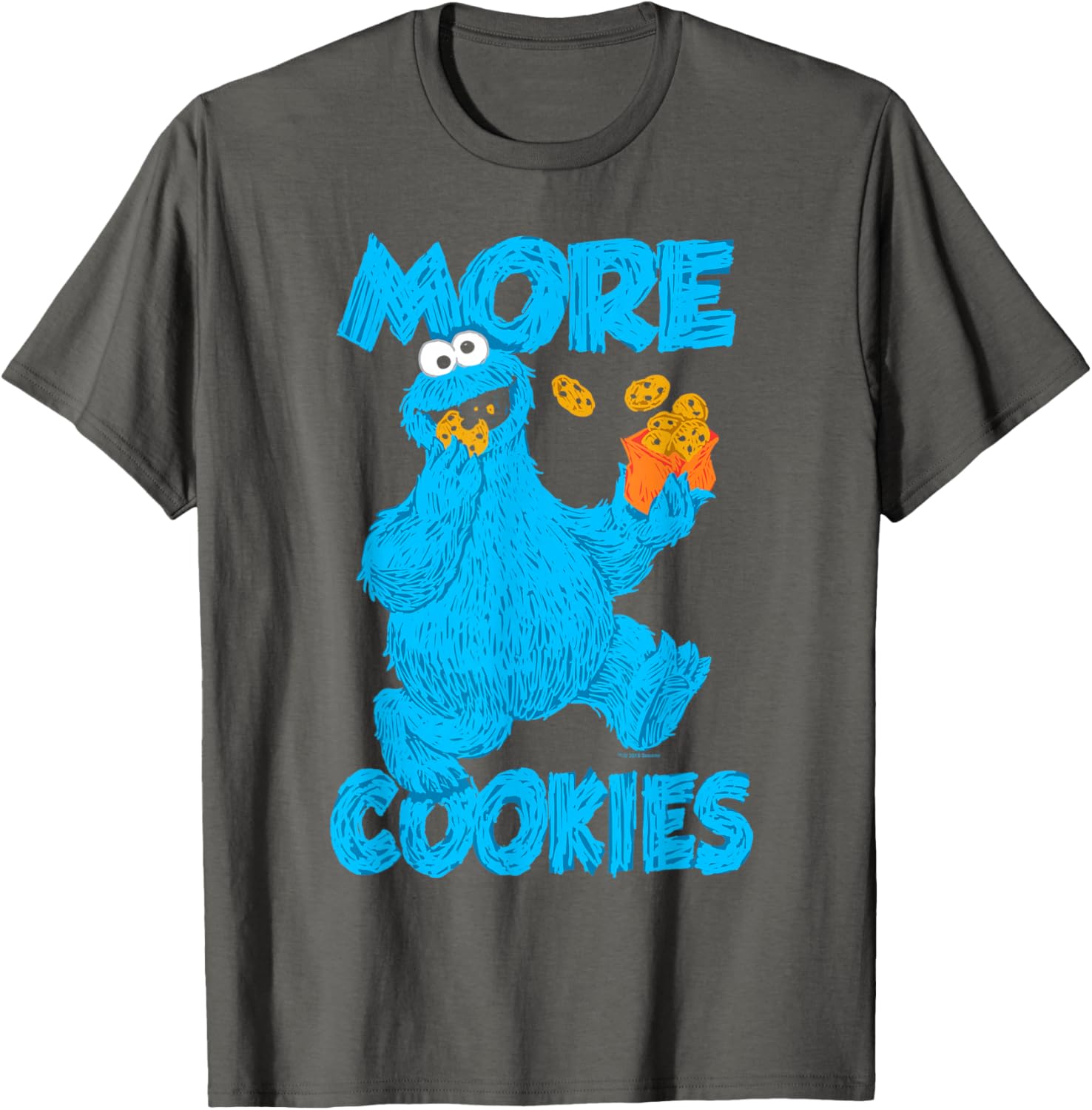 Sesame Street Cookie Monster More Cookies T-Shirt for Fun Adventures - 1