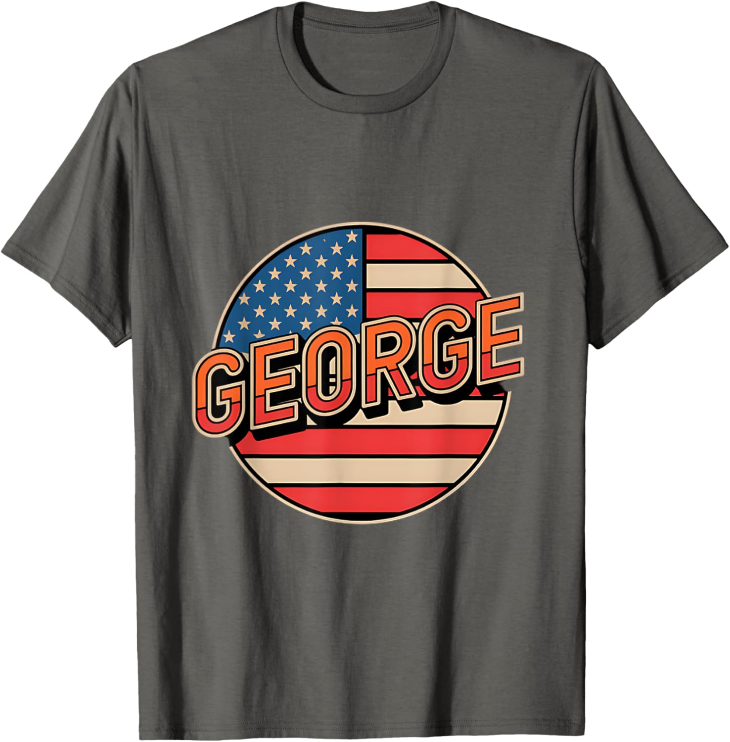 Personalized GEORGE USA Flag T-Shirt for Proud Patriots - 2