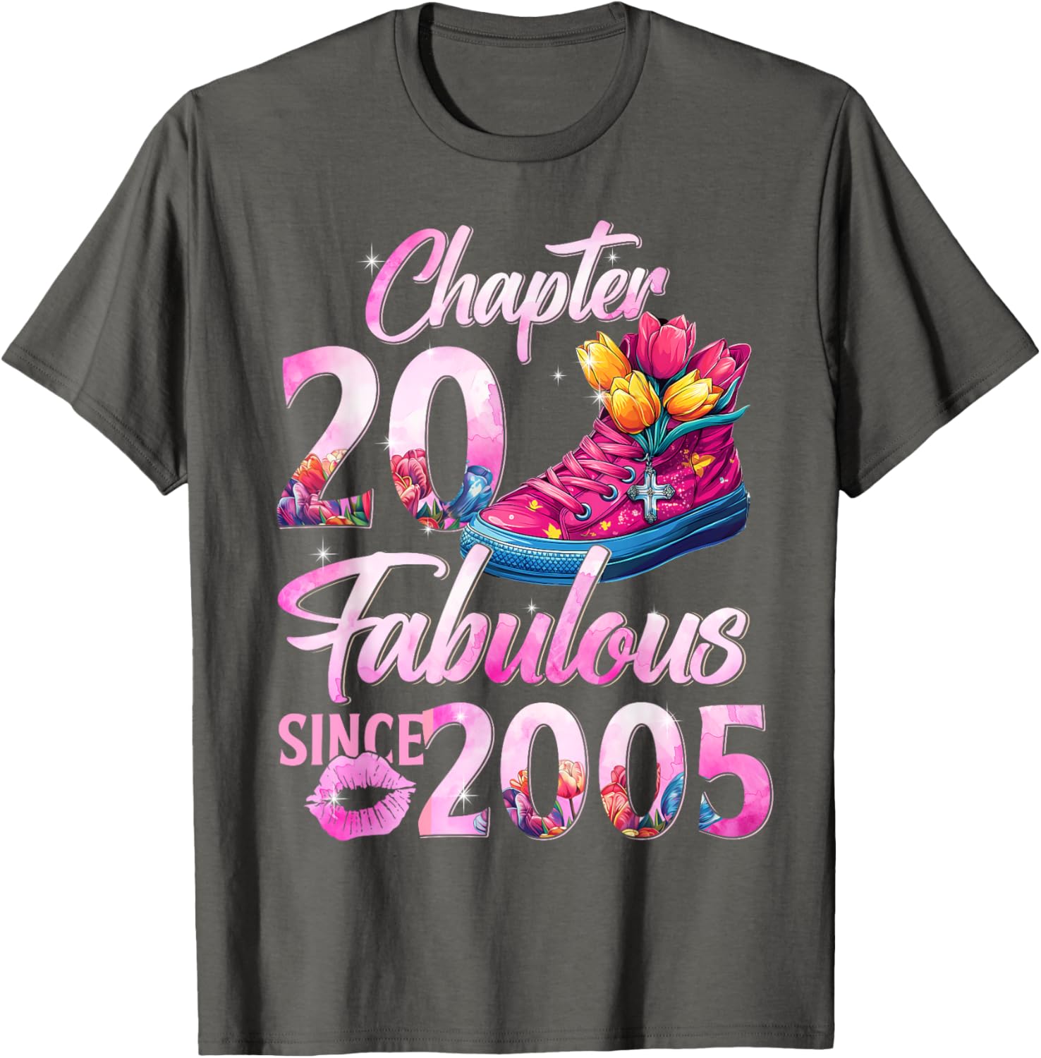 20th Birthday Queen T-Shirt Perfect Gift for 2005 EST Celebration - 17
