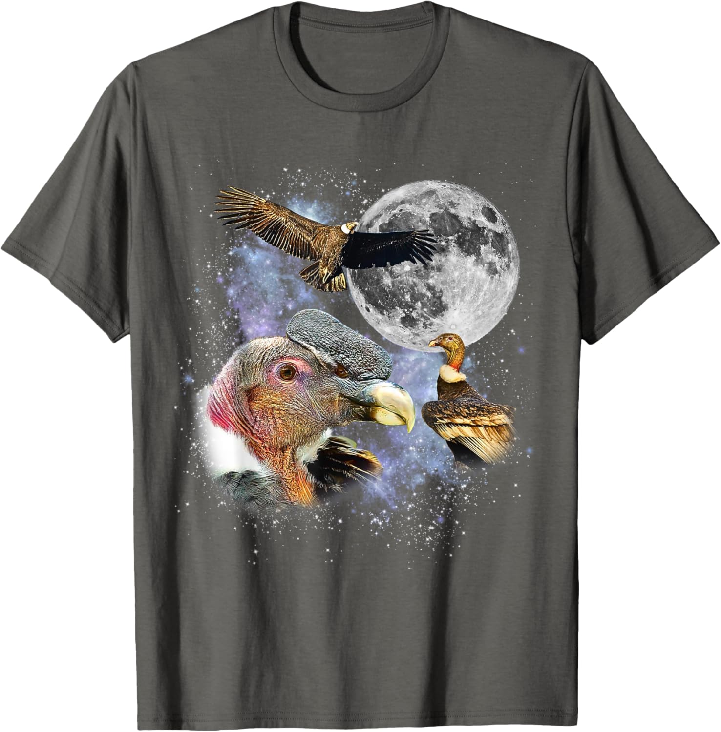 Retro Andean Condor Moon Graphic 90s Vintage T-Shirt for Cool Style - 5