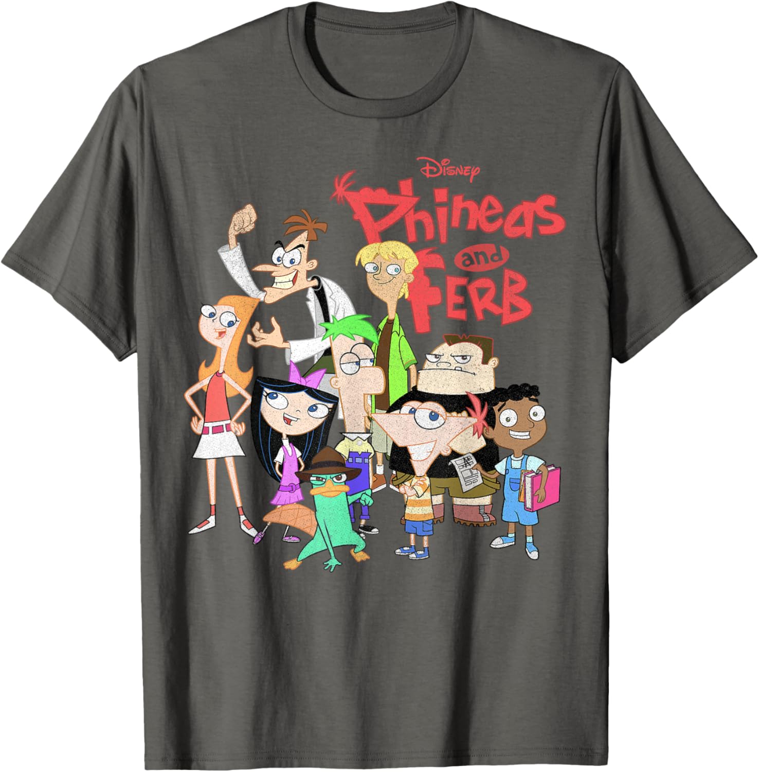 Phineas And Ferb Group Logo T-Shirt for Fun Disney Fans - 8