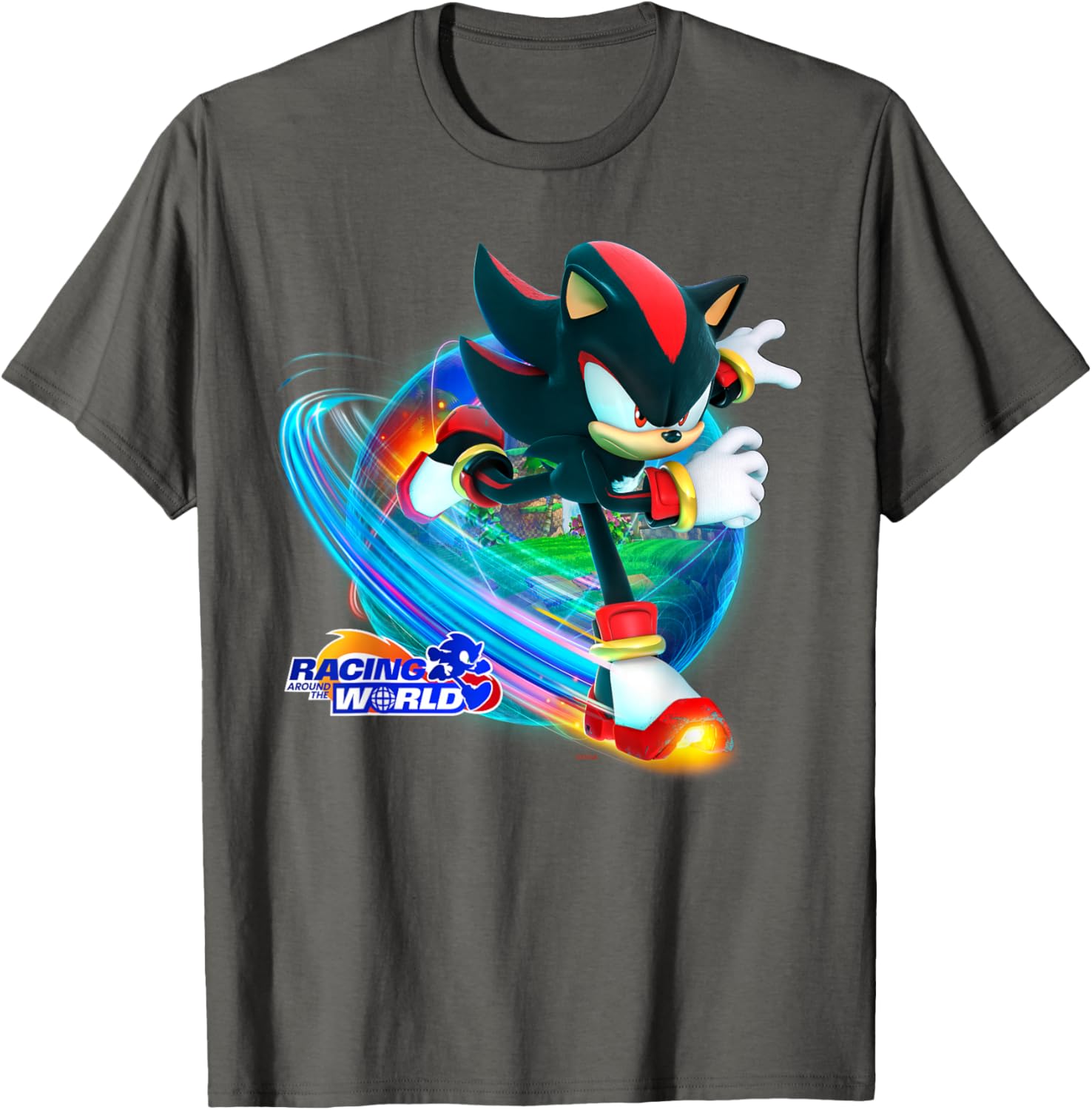 Sonic the Hedgehog Racing Around the World Shadow T-Shirt for Fans - 10
