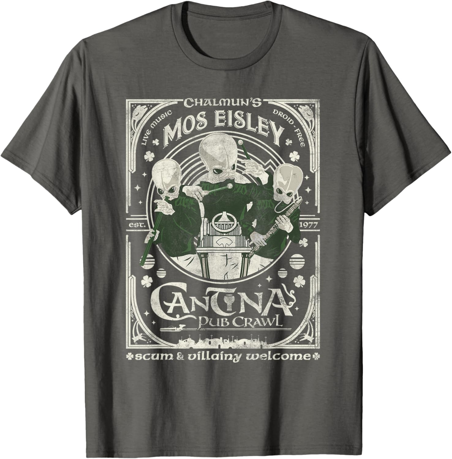 Star Wars St Patrick's Day Mos Eisley Cantina Pub Crawl T-Shirt for Fans - 4