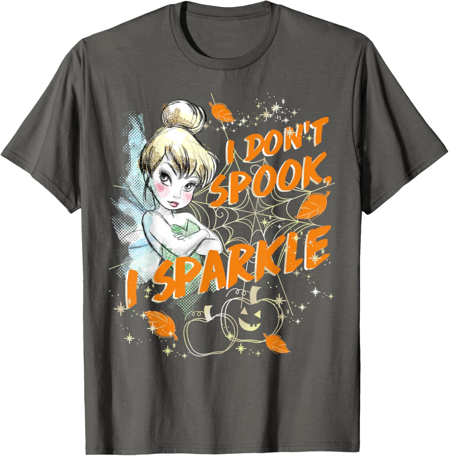 Disney Peter Pan Tinkerbell Halloween Sparkle T-Shirt for Women and Kids - 1