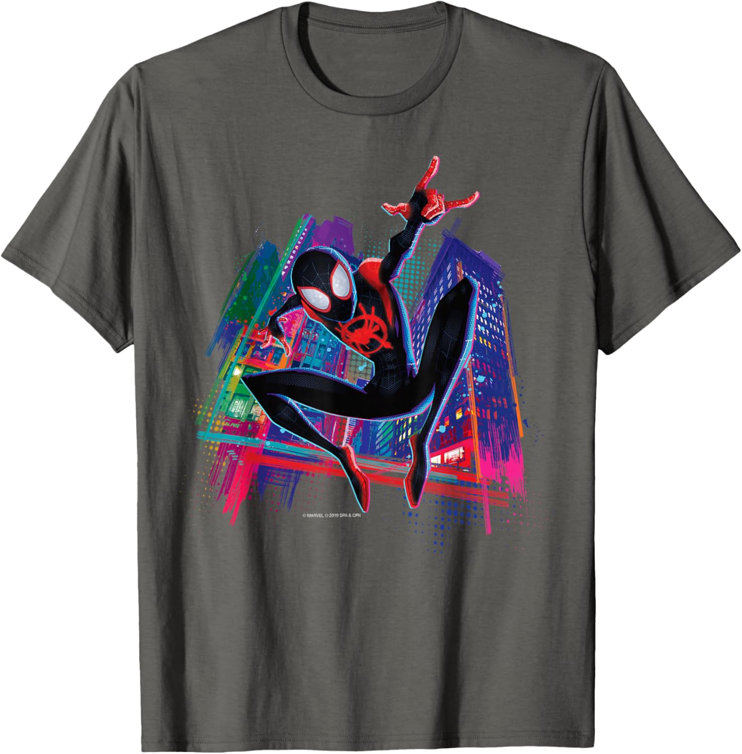 Spider-Man Miles Morales Graffiti City T-Shirt for Stylish Fans - 7