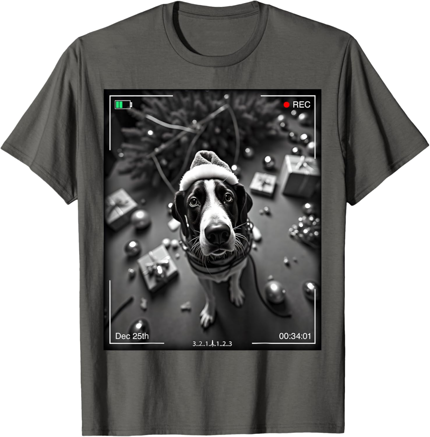 Festive Christmas Tree Walker Coonhound T-Shirt for Dog Lovers - 4