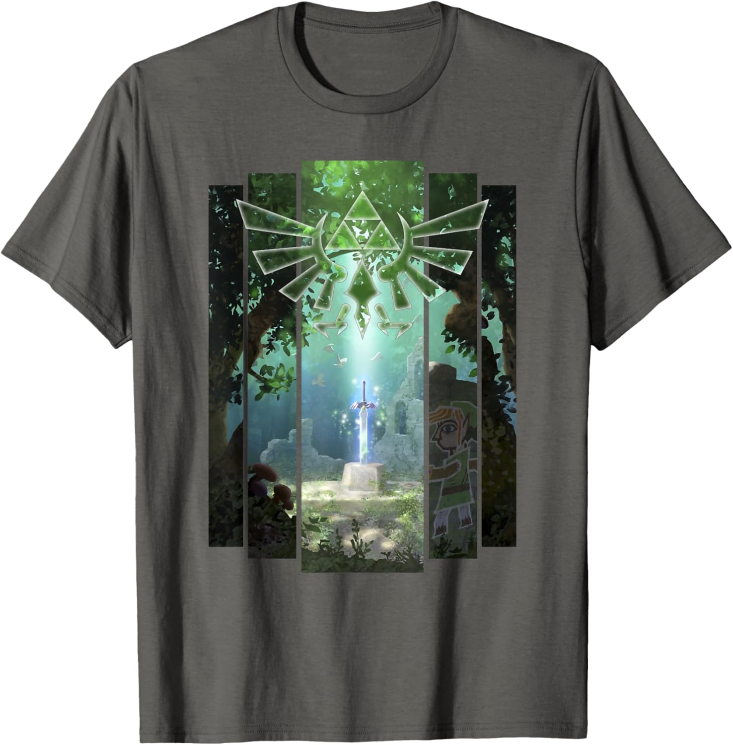 Nintendo Zelda Master Sword Lost Woods Artwork T-Shirt for Fans - 1